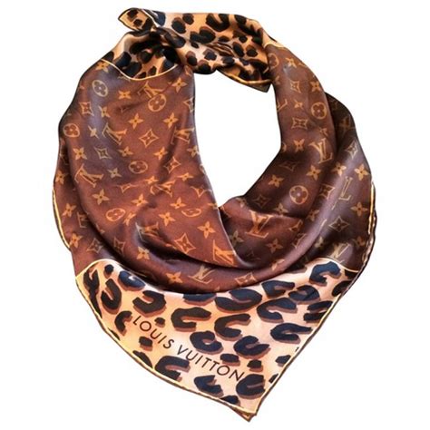 louis vuitton leopard scarf fake|Louis Vuitton scarf leopard print.